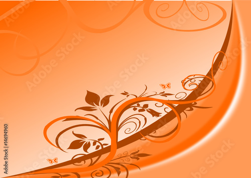 Blumen und Ornament als Kartendesign