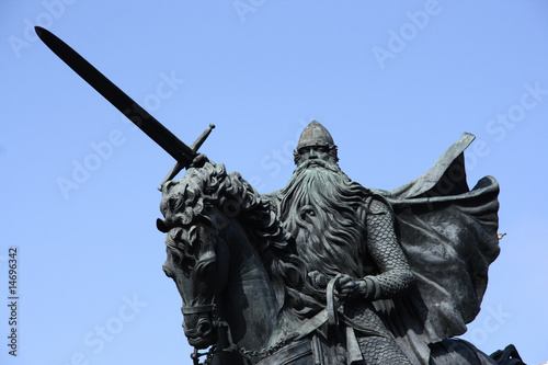 Medieval knight - Burgos statue of El Cid photo