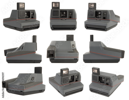 Polaroid camera in nine angles