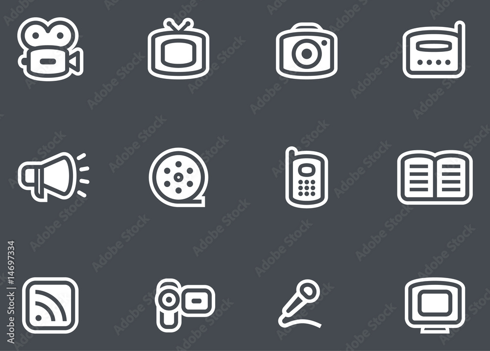 Media - Vector Icons Set Media - Vector Icons Set