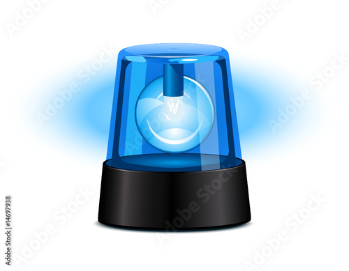 Blue flashing light