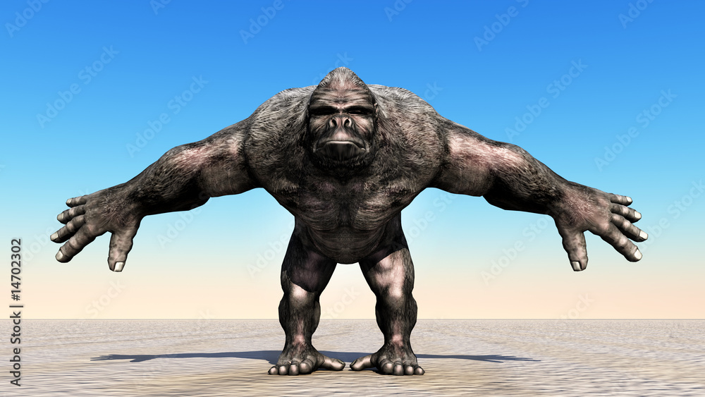 Fototapeta premium Ein Gorilla posiert