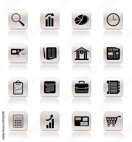 Simple and Office Realistic Internet Icons - Vector Icon Set 3