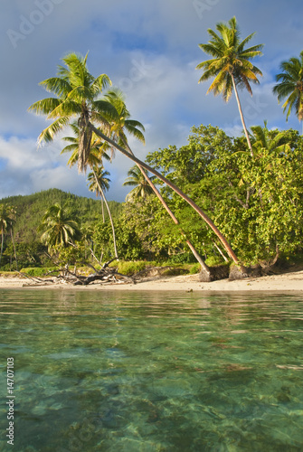 Tropical beach  Huahine  French Polynesia