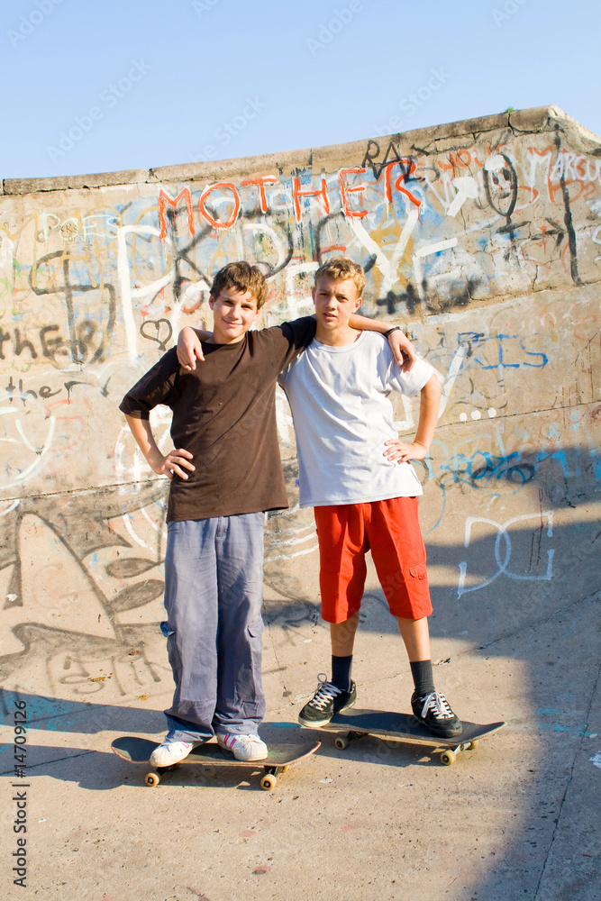 friends skateboarding