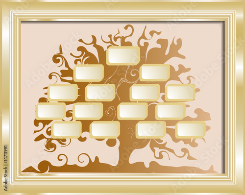 Vector illustration of genealogical tree