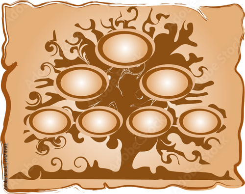 Vector illustration of genealogical tree