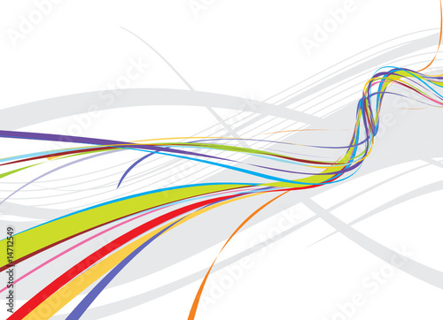 rainbow wave line
