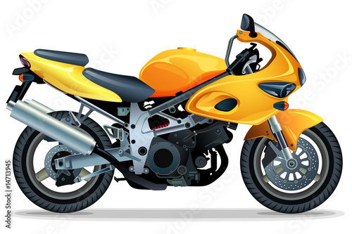 Yellow motorcycle