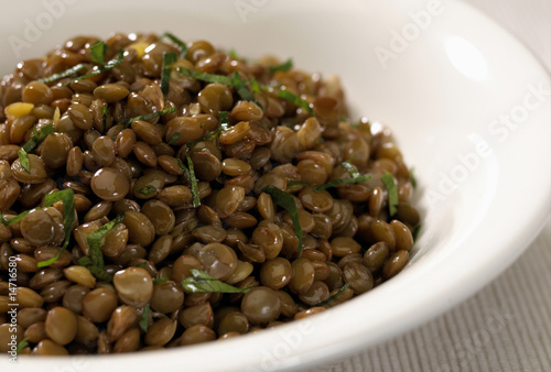 close up with lentil