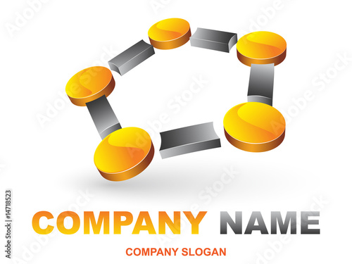 abstract orange logotype