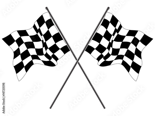 Wavy checkered flags