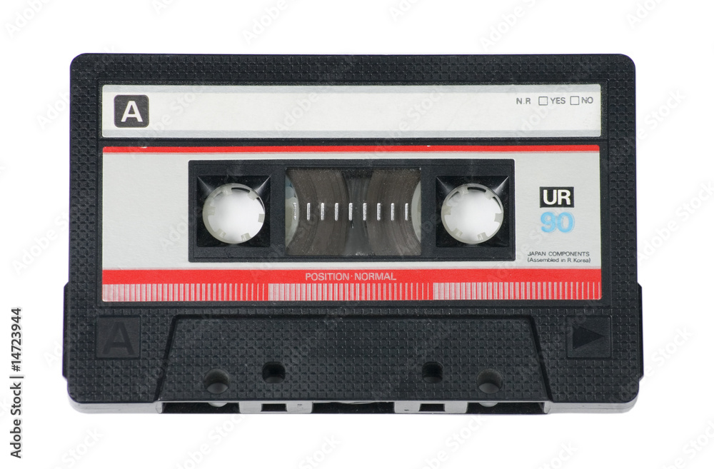 Obraz premium Audio Cassette Tape on White