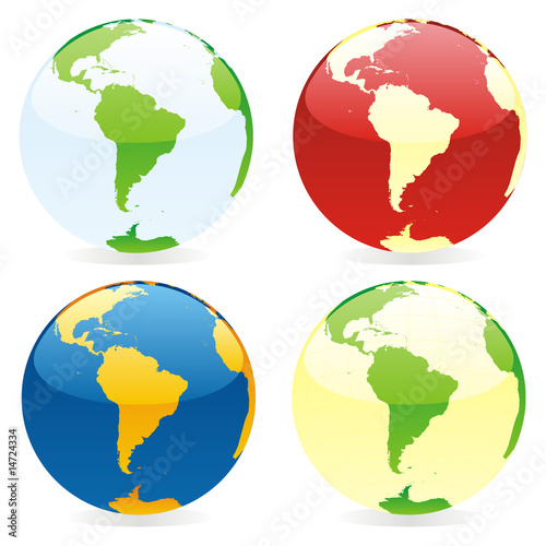 vector world globes