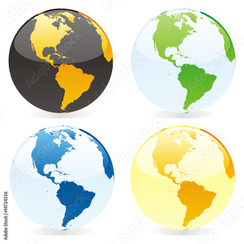 vector world globes