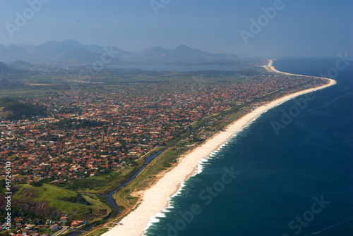 Itaipuaçu beach view of the Mourao Mountain top
