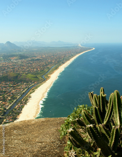 Itaipuaçu beach view of the Mourao Mountain top