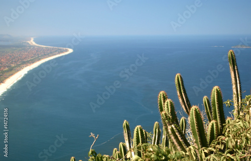 Itaipuaçu beach view of the Mourao Mountain top