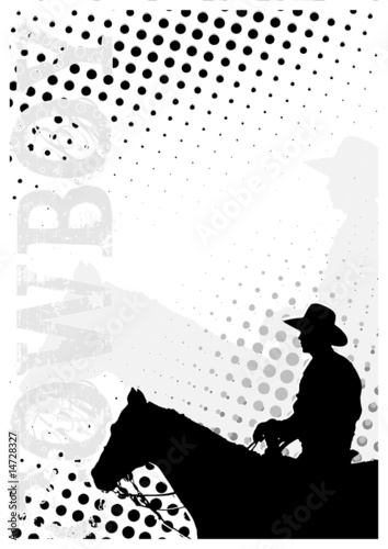 cowboy dots poster background