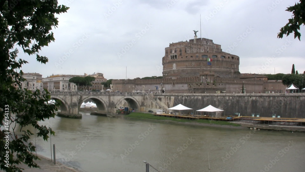 Castel Sant'Angelo and river Tiber, Rome. Castel Sant'Angelo and river Tiber, Rome.