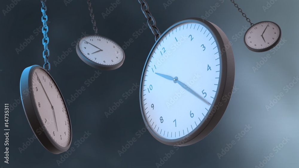 Abstract time lapse clocks animation. HD 1080p format loop.