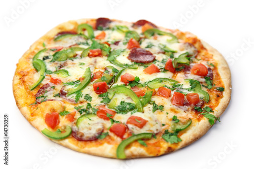 pizza / white background