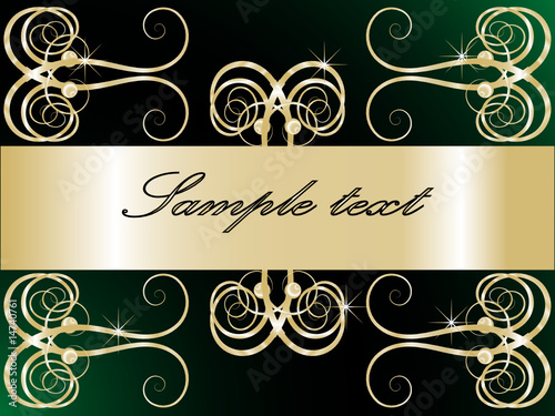 Abstract golden frame for your text
