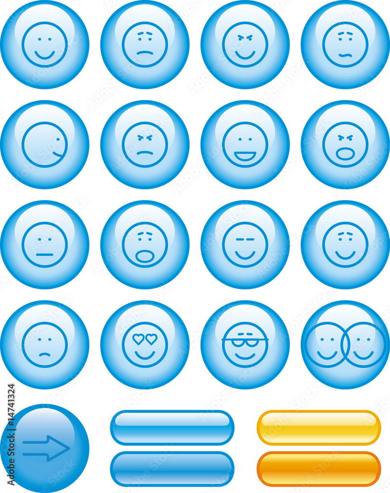 Icon Set- Smiley (Vector)