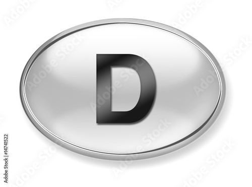 Deutschland Landeskennung Schild