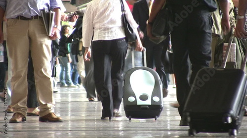 Crowd at the train station