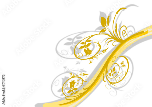 Blumen und Ornamente als Design