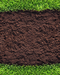 Healthy grass and soil background