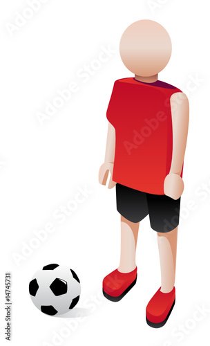 Red soccer player