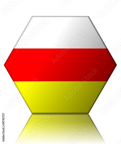 Free Download ossetie du sud drapeau hexagone south ossetia flag - GFXLoad
