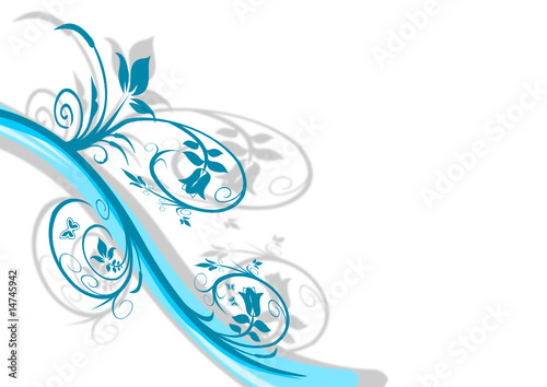 Blumen und Ornamente als Design