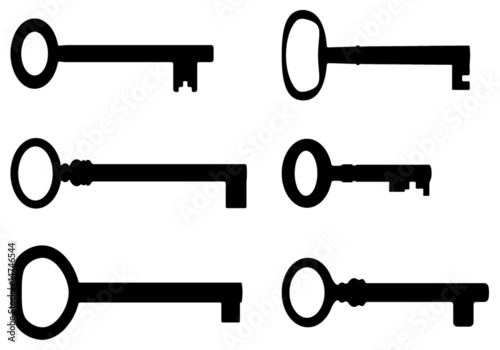 Six old keys