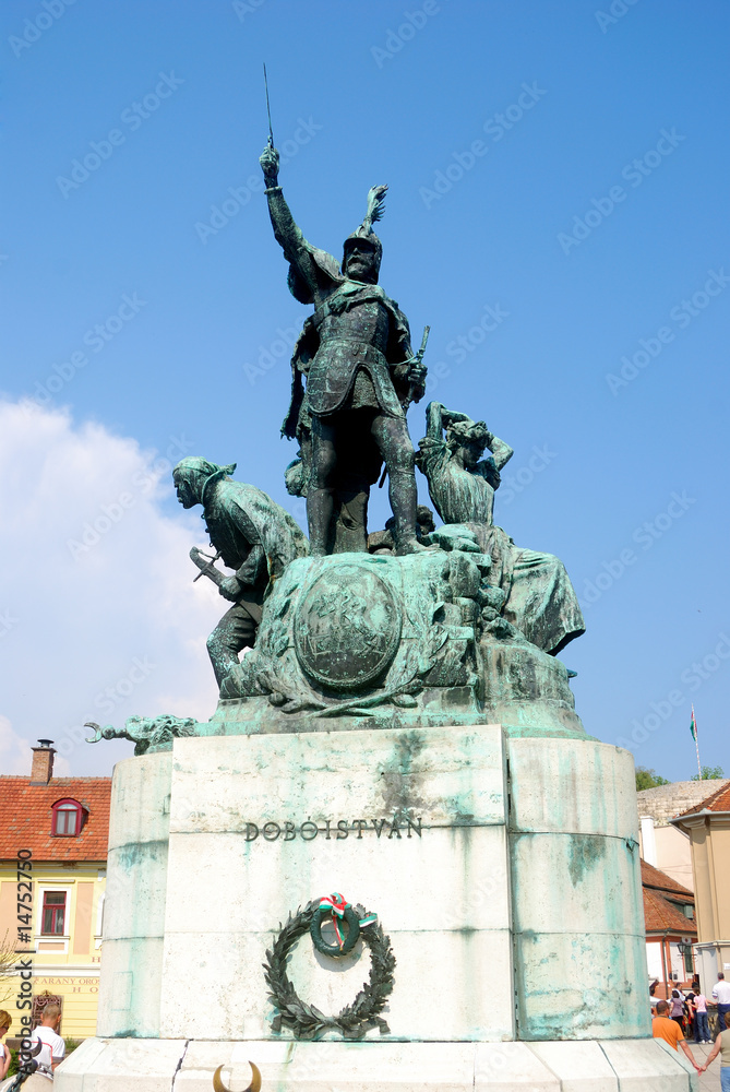Statue of Dobó István, Eger, Hungary