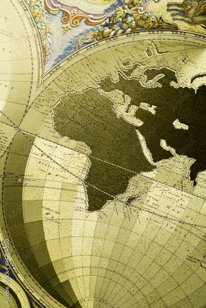 Fototapeta premium Retro concept map