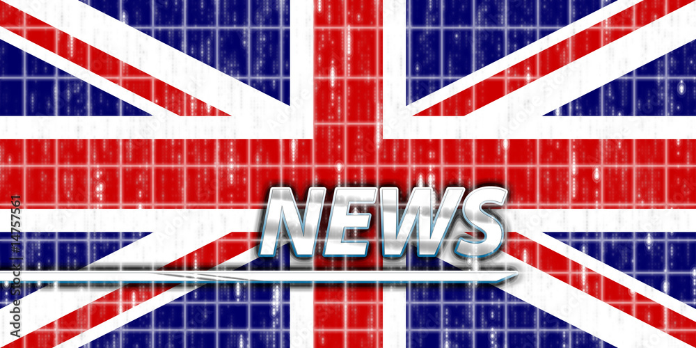 Fototapeta premium Flag of United Kingdom news