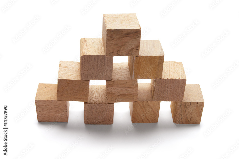 Obraz premium Stack of Wooden Cubes