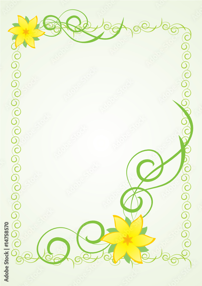 Obraz premium flower ornate border