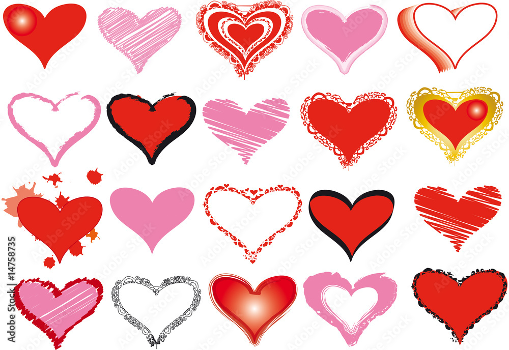 Set of hearts Set of hearts