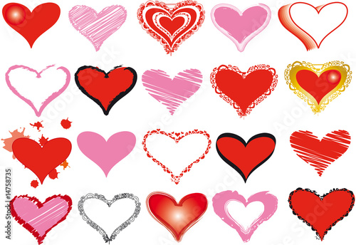 Set of hearts