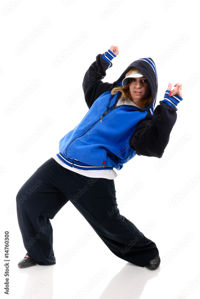 young woman dancing modern dance