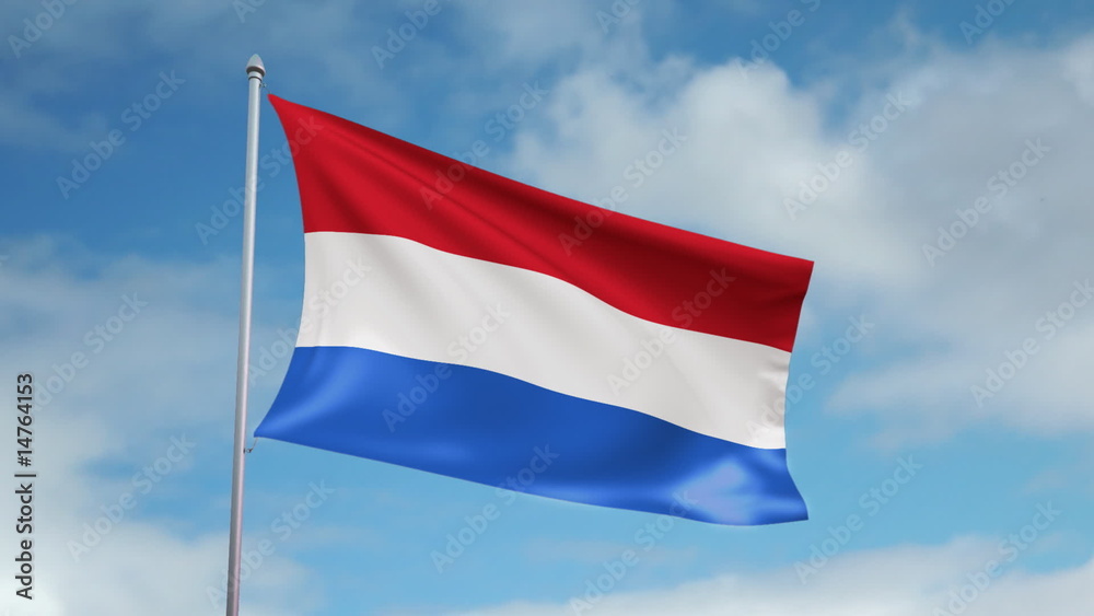 HD 1080p flag of Netherlands. Seamless loop. HD 1080p flag of Netherlands. Seamless loop.