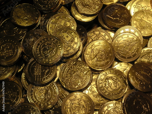 Alte Goldmünzen (viele Münzen) photo
