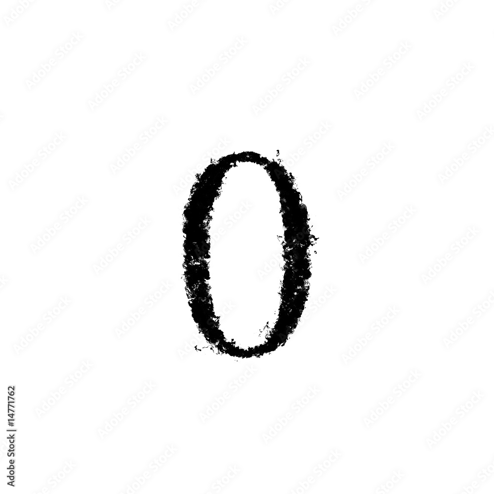Ink number on white background Ink number on white background