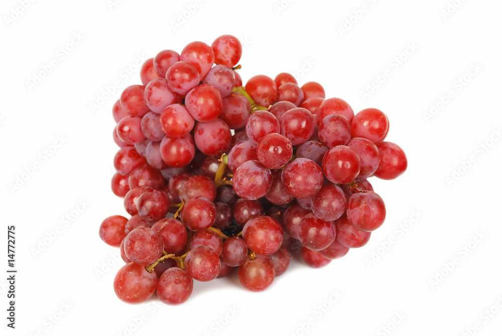Branch of Red grapes