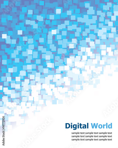 Digital (Blue Pixel) Background