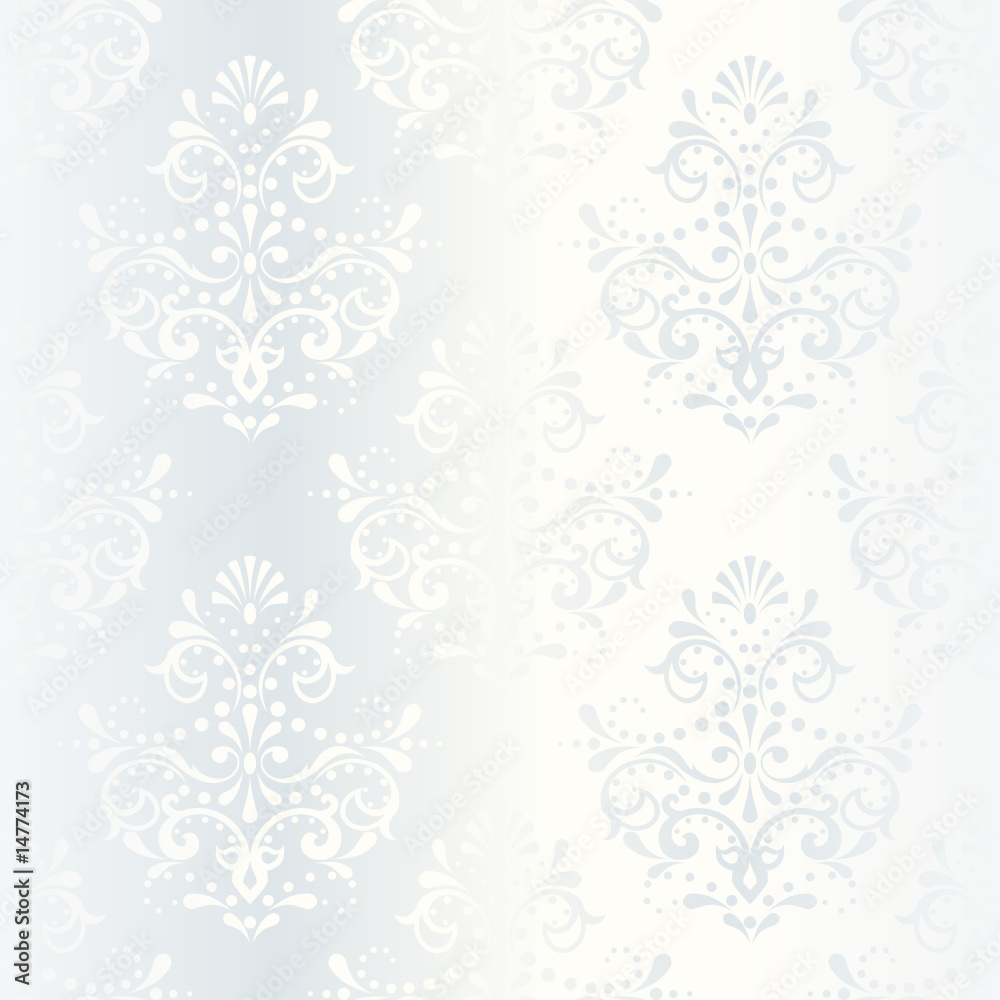 Intricate white satin wedding pattern